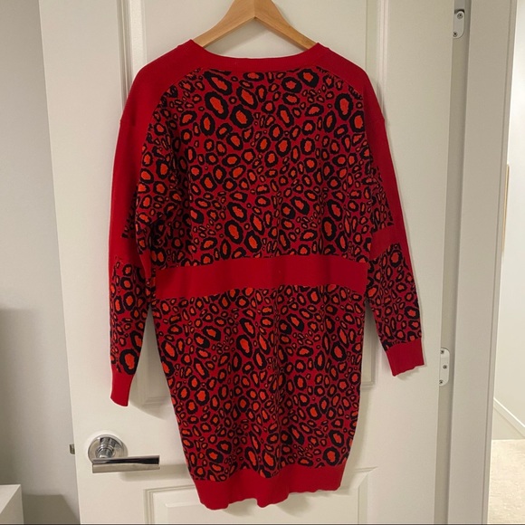 Kenzo Leopard Print Sweater Dress - Picture 7 of 8
